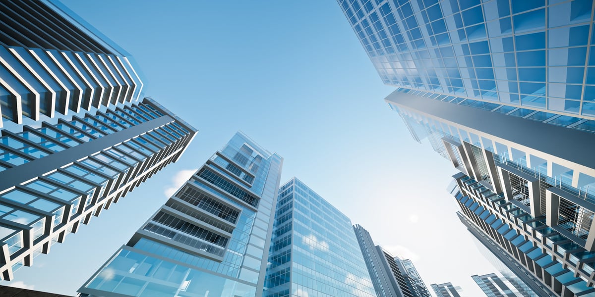 Modern building representing real estate development and property investment